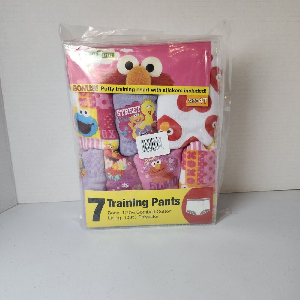 Sesame Street  Training Pants Toddler Girl's  Underwear 4T